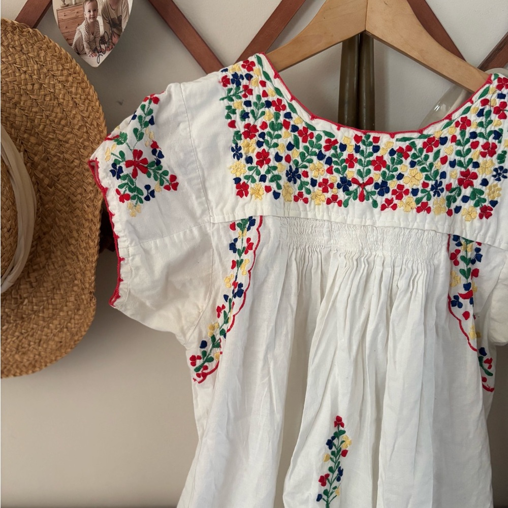 Vintage Merchant Mexican Embroidered Dress